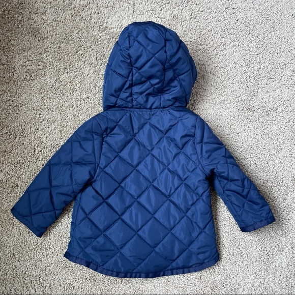 Old Navy Baby Girls Blue Quilted Jacket 12-18m - Picture 2 of 7